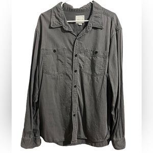 VNTG American Eagle (worn 4x) Unisex Faded Grey Button Down Shirt with Pockets
